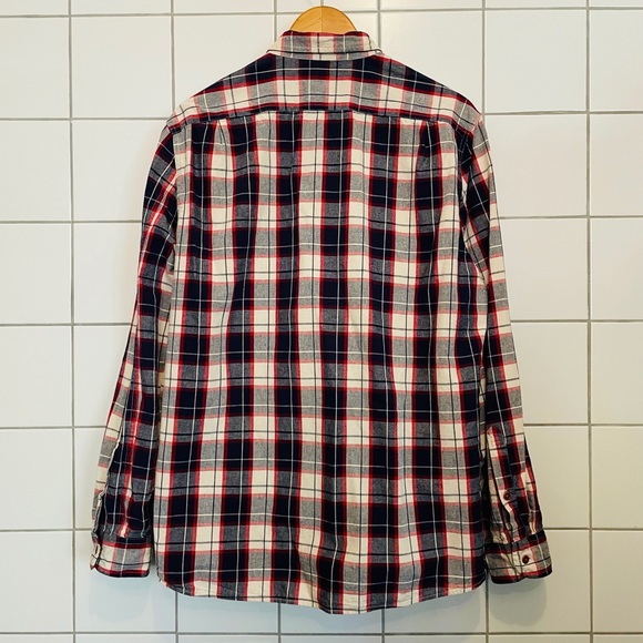 J.Crew Red and Navy Plaid Shirt - Picture 2 of 3